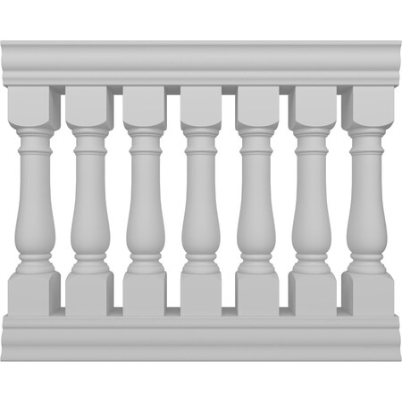 Ekena Millwork Fiberthane Oxford Balustrade Railing Kit, Style N (7 1/2" On-Center Spacing to Pass 4" Sphere Code) BALK42X048OXN